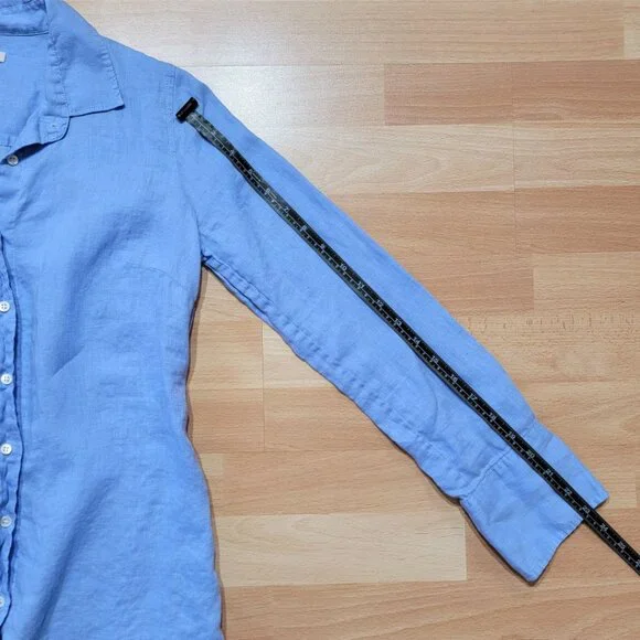 J. Crew Classic Button Up Linen Shirt | Size: 0 - Picture 8 of 15